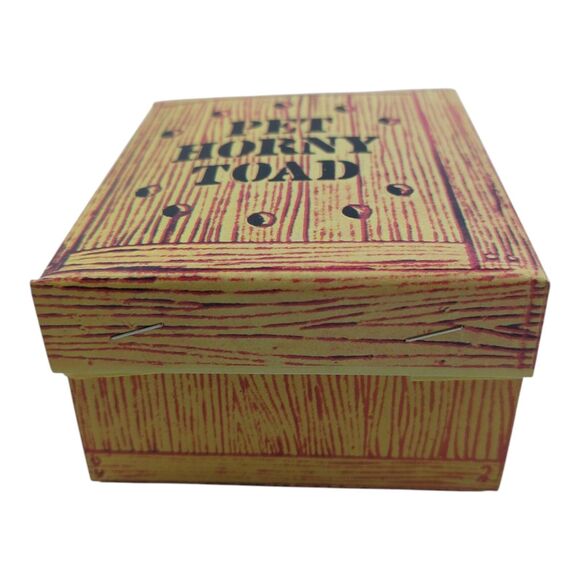 Vintage Pet Horny Toad With Original Box Gag Gift White Elephant NOS - Picture 4 of 4